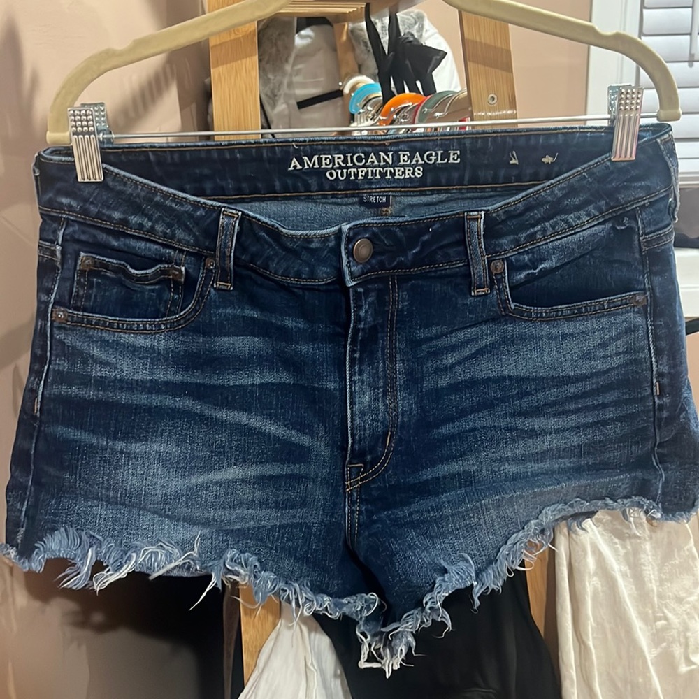 New w/o tags size 14 AE vintage high rise festival denim shorts